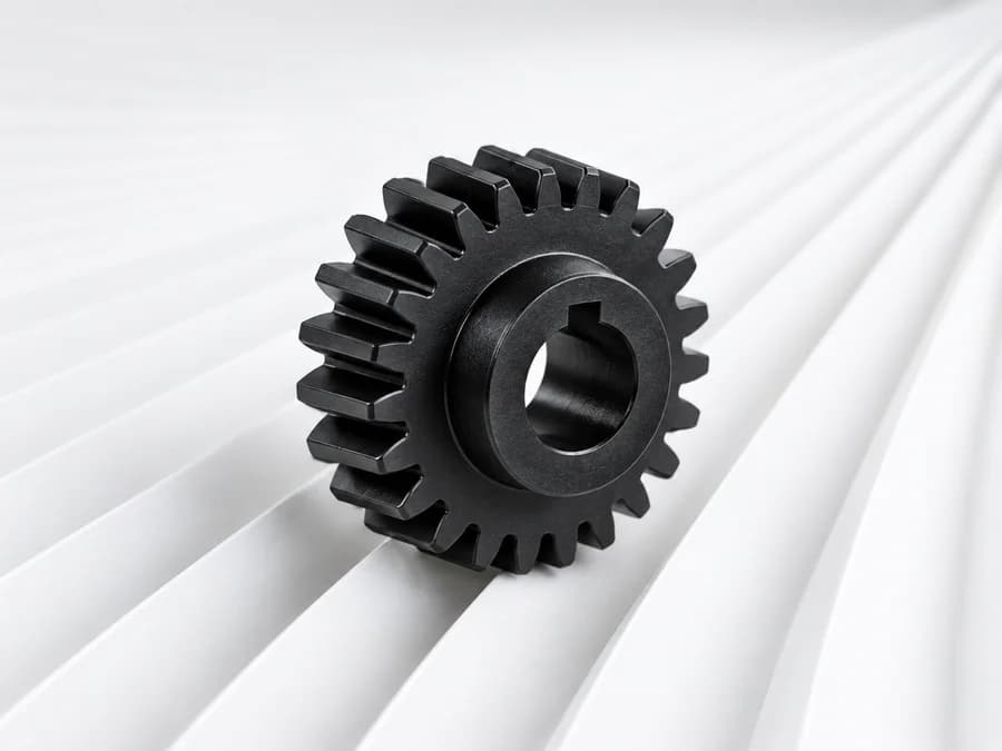 Black moulded POM gear