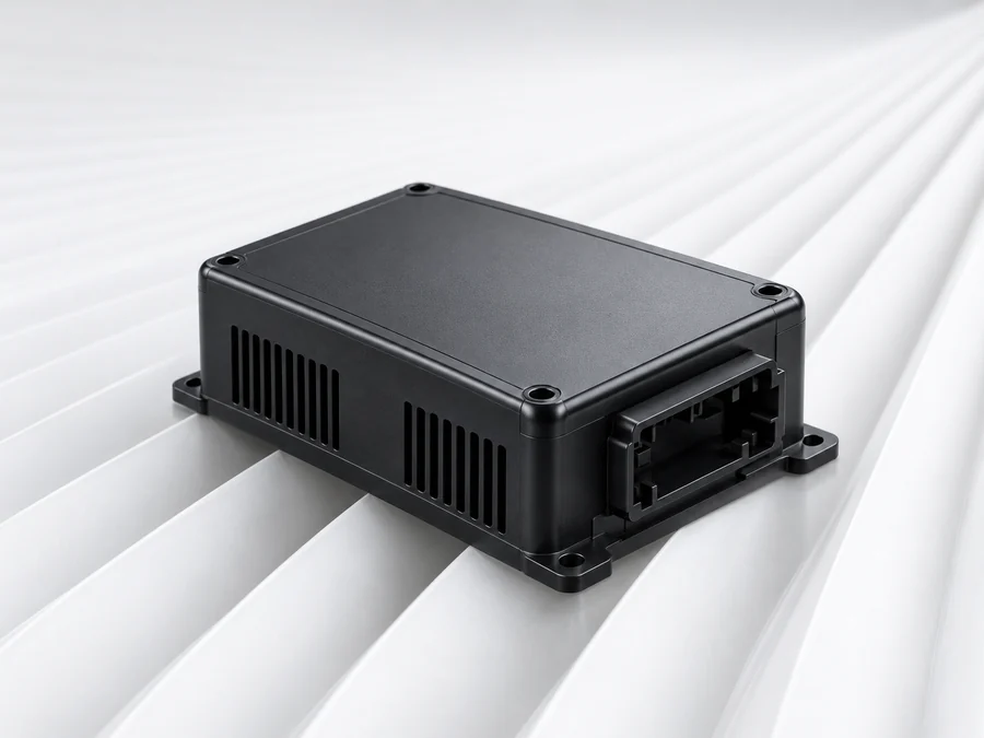 Black electronic enclosure