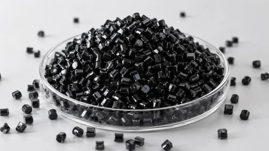 High jetness black masterbatch granules