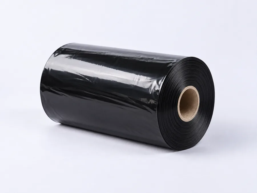 Black film roll made with recycled black masterbatch