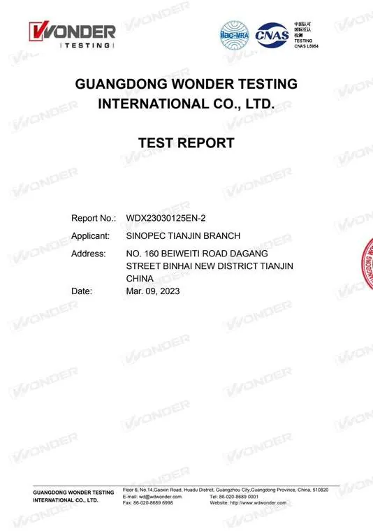 EU RoHS 2.0 test report for 2650 Powder