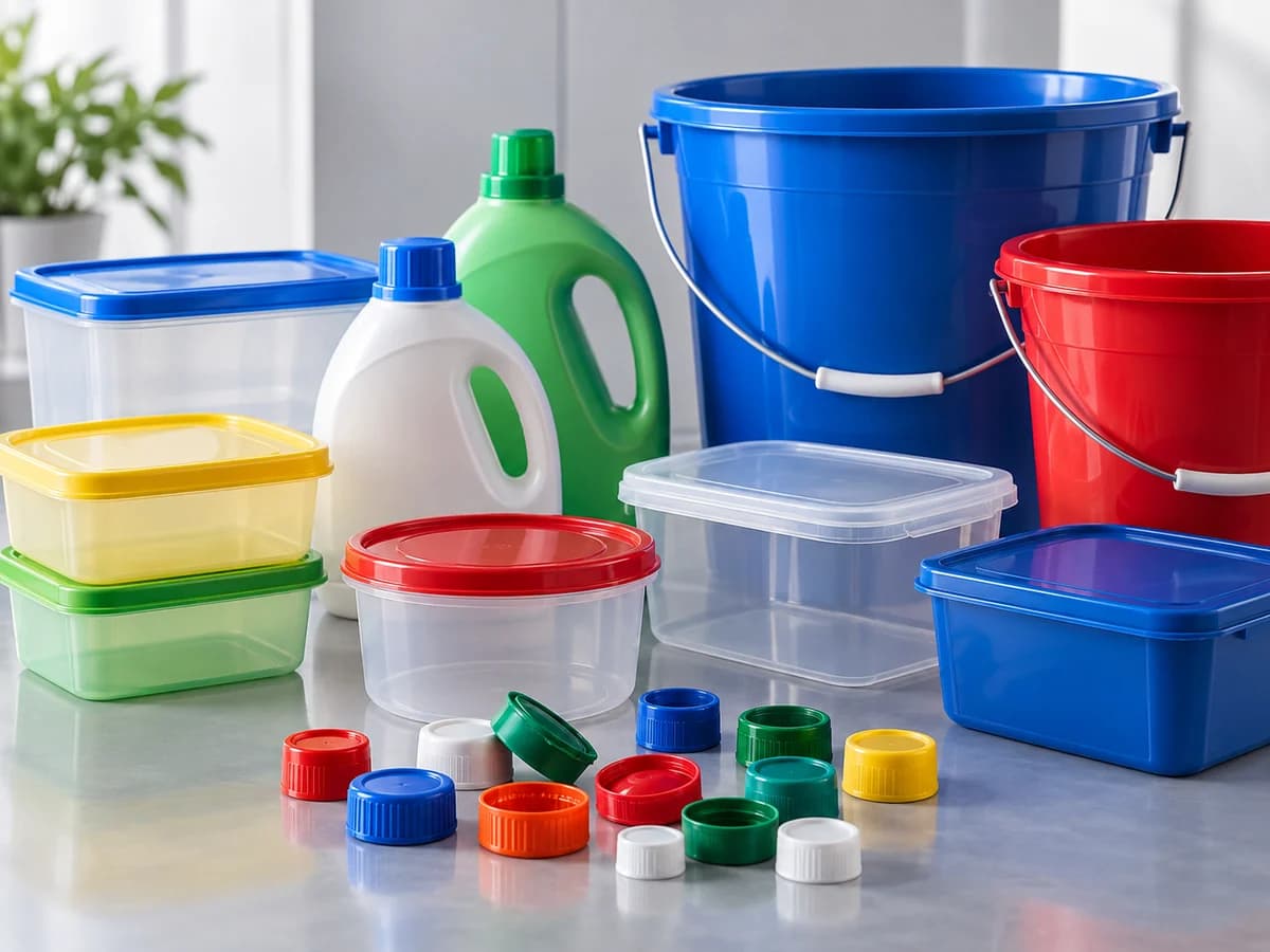 Coloured household products and containers