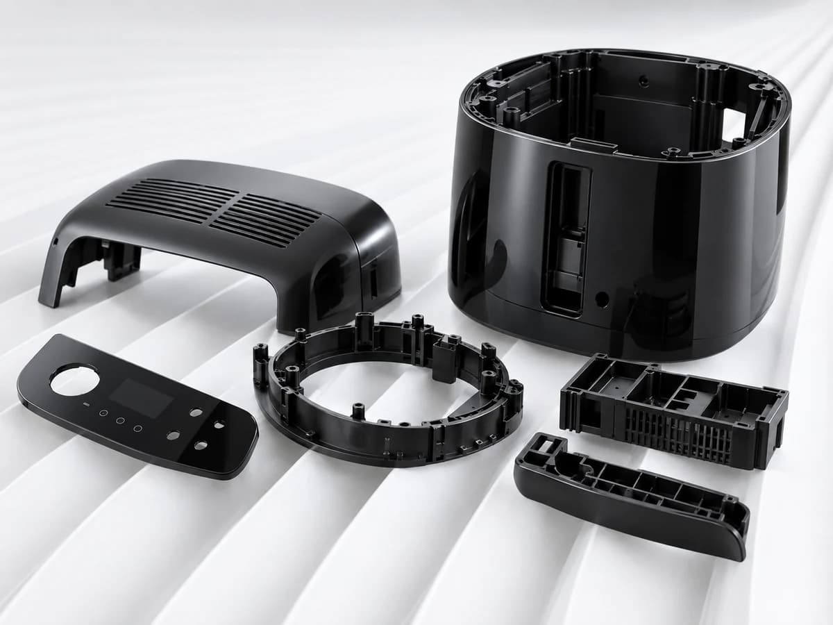 Black appliance components and structural parts