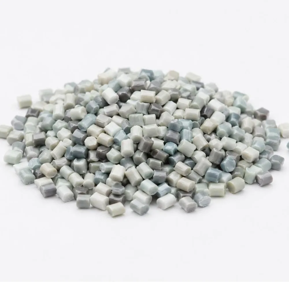 Mixed-color recycled polyethylene pellets