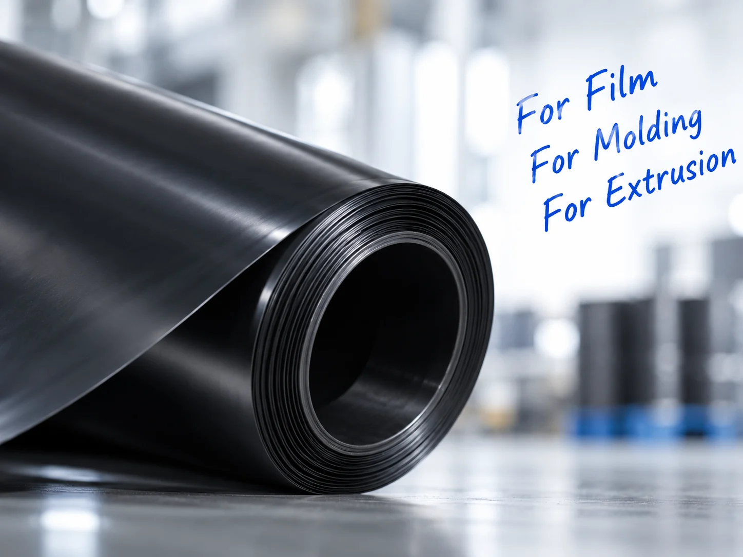 Black film roll produced with standard PE/EVA black masterbatch