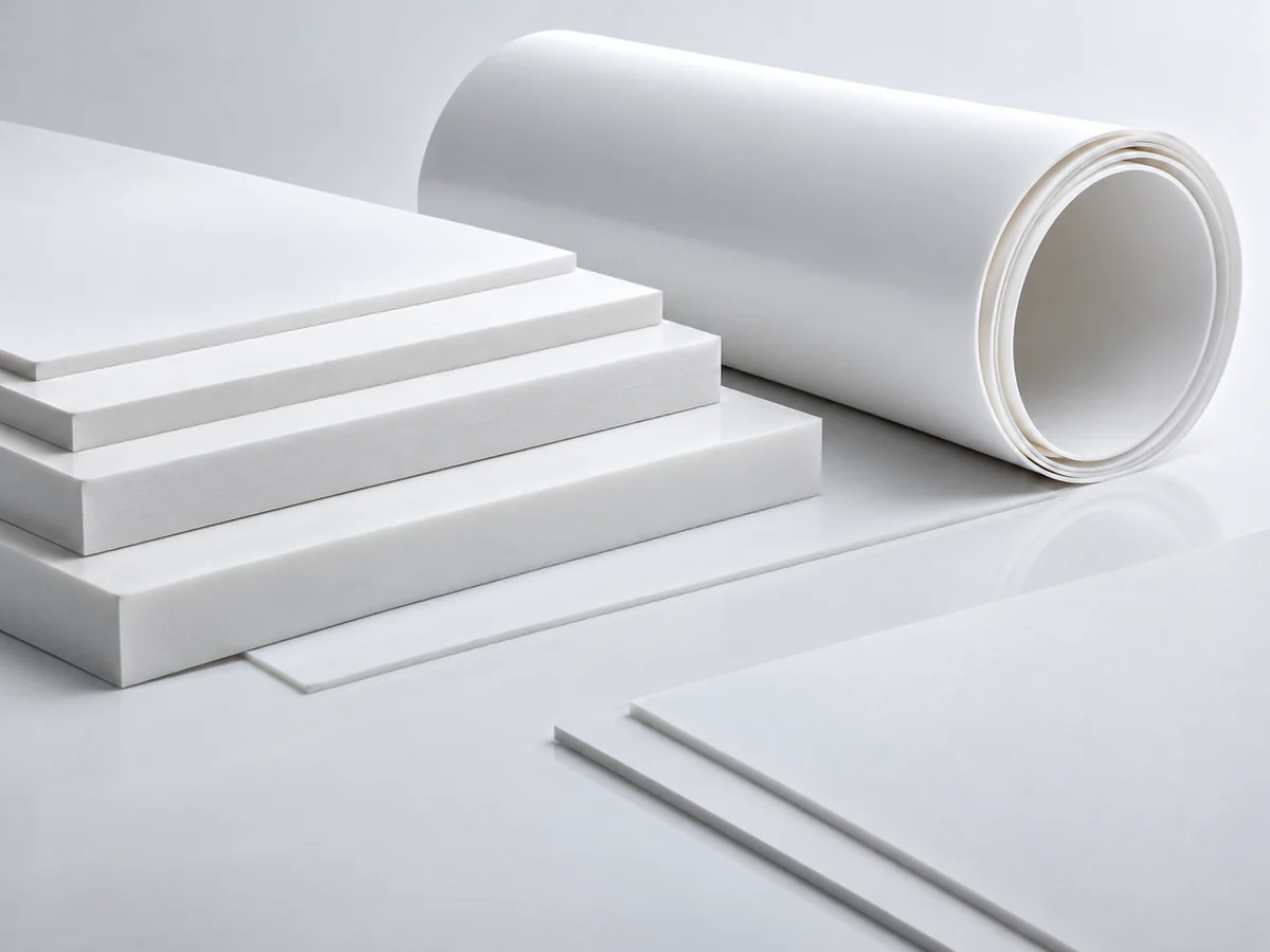 White extruded sheets and boards