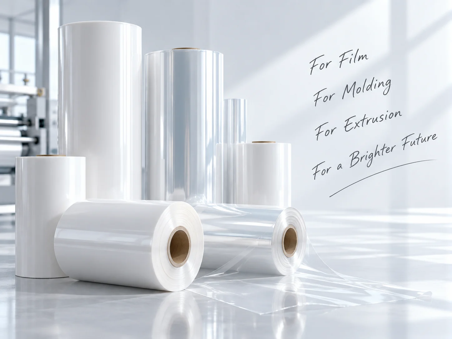 White film rolls produced with white masterbatch